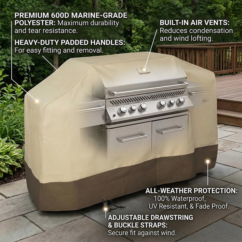 Spark Plug - 600D Outdoor BBQ Grill Cover Charcoal