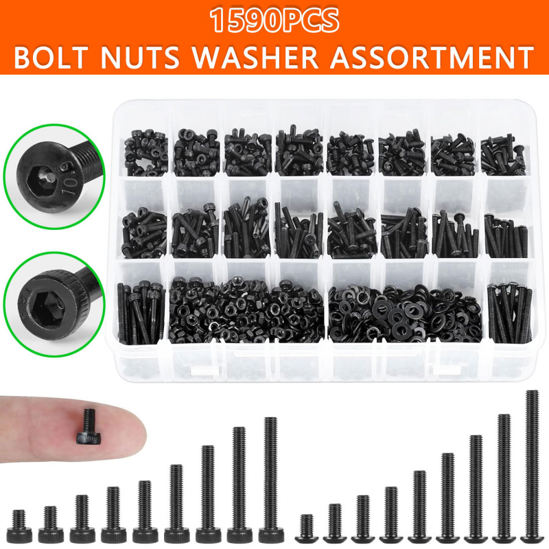 1590PCS M3 Screw Assortment Ki - đánh giá và giá Socket Set